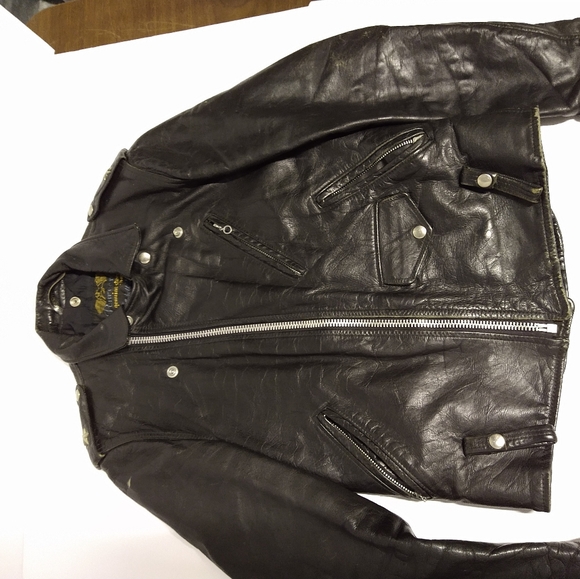 Vintage 60s Schott Bros Steerhide Handcut Perfecto Motorcycle Jacket 36 no belt - Picture 14 of 16